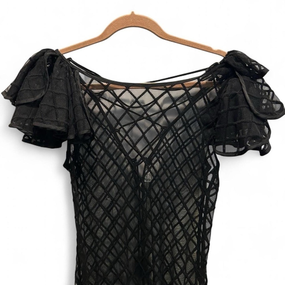 Free People Graphic Goddess Embroidered Maxi Slip Dress | Black | Sz S/M - Picture 5 of 12